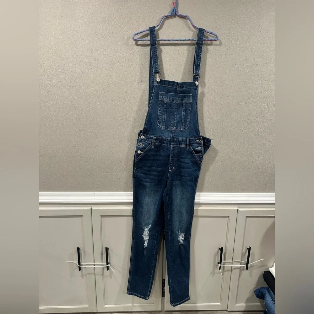Kancan Denim Overalls Ankle Skinny - Picture 3 of 6